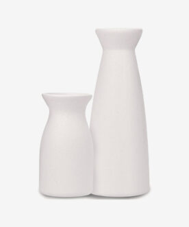 Joynisy Ceramic Vase Set of 2, White Matte Vase